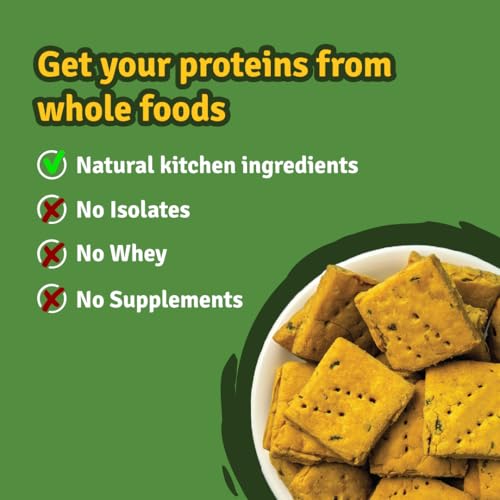 Prolicious Baked Mathri | 10g Protein, High Fiber | Healthy Weightloss Snack | No Palm Oil, No Transfat | Made with Whole Foods | 500g (2 X 250g each)