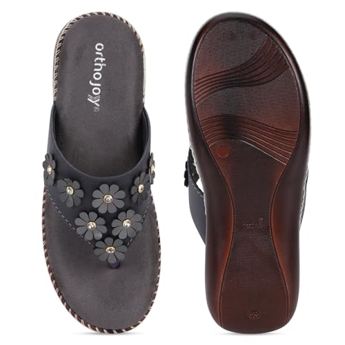 Image of ORTHO JOY doctor Fancy Footwear for women || Orthopedic Women's Fancy Slipper /Sandal For Women