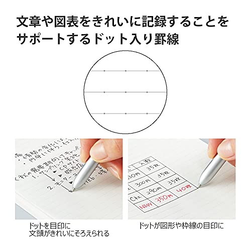Cahier KOKUYO Campus B5 ouverture à plat | Pack 5 blocs-notes pro 50 feuilles bleu marine - 4