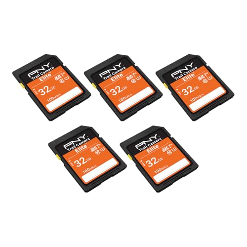 Tarjeta SD 32GB PNY Clase 10 de 100 MB/s para cámara de rastreo y fotografía de naturaleza UHS-I