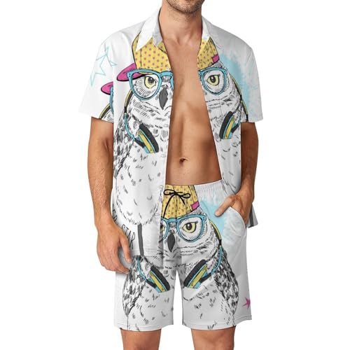 Chemise Hawaïenne Homme Ensemble Short Anti-Transpiration pour Plage Été S