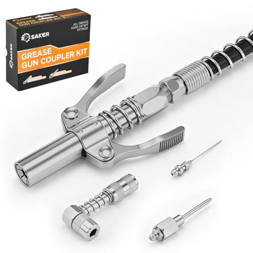 Image of Saker Grease Gun Accessory Kit, 10000PSI Quick-Release Coupler Set