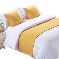 Algopix Similar Product 7 - Bed Runner Yellow 3 Pcs Set Luxury