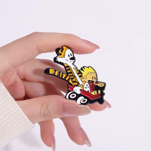 Image of Cute Enamel Pins Cartoon Lapel Pin Brooch Badge for Backpack Jackets Funny Tiger Pins for Gift Anime Enamel Pin for Clothing Hat Decoration
