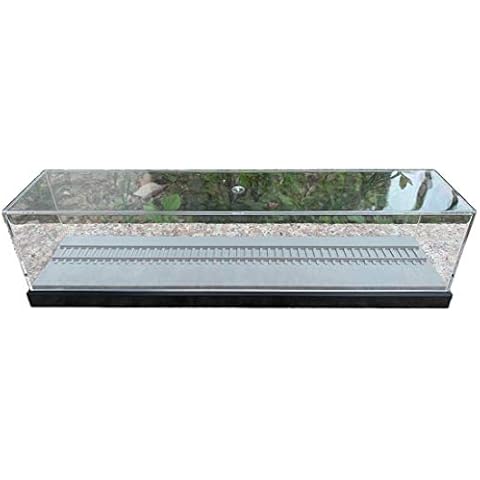 Yamix HO Scale Train Display Case Showcase Dustproof Display Box for 1/18 Scale Model Train Cover