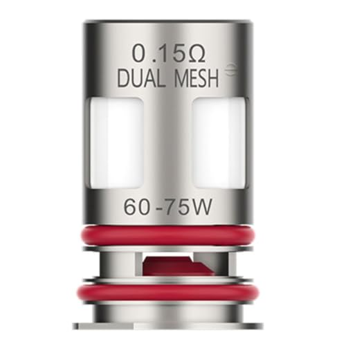 Vaporesso GTX Dual Mesh Coil [ 0.15Ω（60-75W)/0.2Ω（45-60W)/0.3Ω（32-45W) ] Fit for LUXE XR MAX 2, GEN PT80 S, LUXE XR MAX, ARMOUR G, ARMOUR GS-5 pcs, No Nicotine (0.3Ω（32-45W)) (0.15Ω（60-75W))