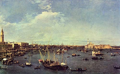 Tableau Port de San Marco Antonio Canal pour habiller un grand mur vide de chambre
