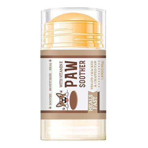 Generisch Haustierklauenbalsam - Pfotenpflegecreme | 3,07 Zoll Hunde Nasenbalsam Pfotencreme | Rohes -Mandelöl Feuchtigkeitsfeuchtigkeit | Heilt Vegane Formel Natural Lick Safe | Reduziert Die Hautre