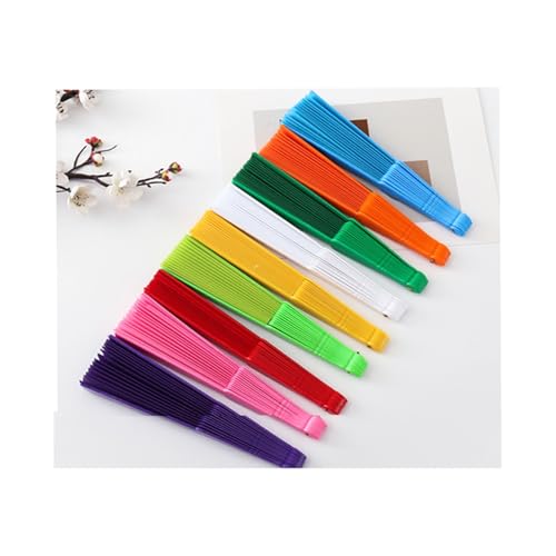 Miniatura 3 de Abanico De Mano Plegable Portátil De Tela Para Bodas, Viajes, Fiestas, Bailes Morado
