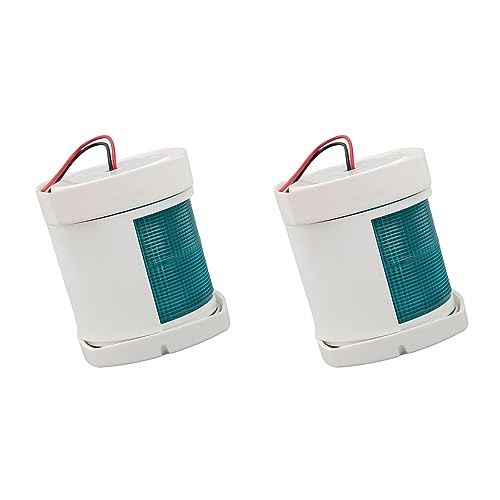YUYTE Zestaw świateł Nawigacyjnych do żeglowania 4-calowa Lampa do Portu o Wysokiej Jasności (12V zielony)