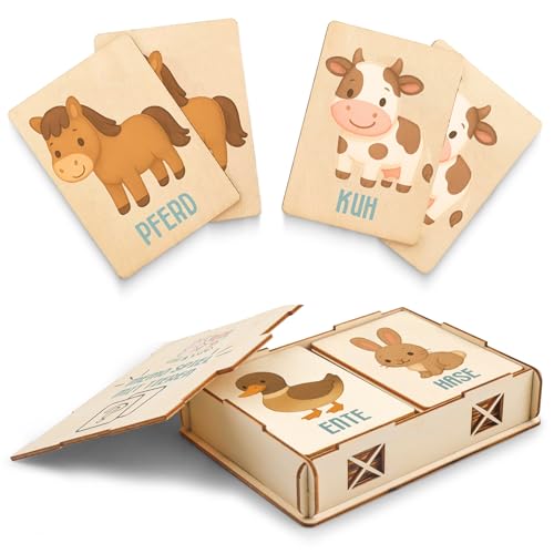 Lilli&Luki® Spielzeug ab 2 Jahre [20 Karten] Montessori | Kinderspielzeug...