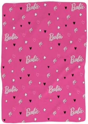 Collectibles Barbie Super Soft Micro Raschel Throw, Barbiecore, 50 in x 70 in, (Officially Licensed Product) by Franco