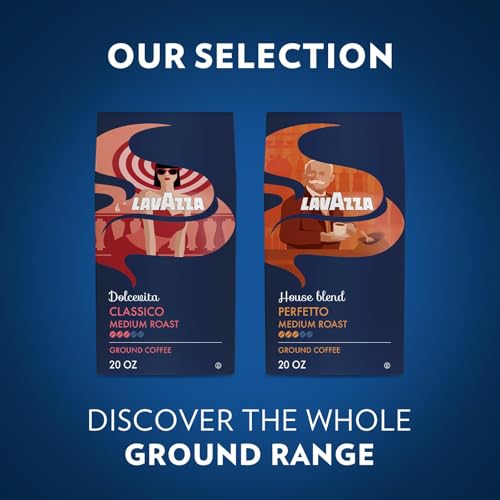Image of Lavazza House Blend Perfetto Ground Coffee 6 Bags of 20oz, Medium Roast, Full-bodied, Intensity 3 /5, 100% Arabica, Ideal for Drip Brewers, (Pack of 6) - Package May Vary