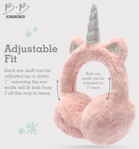 Image of Brook + Bay Kids Ear Muffs - Winter Animal Earmuffs - Cozy Ear Warmers
