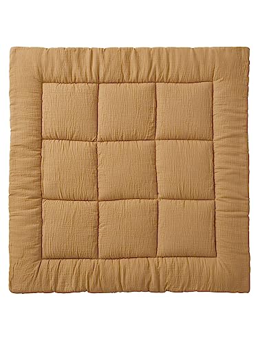 VERTBAUDET Tapis de Sol/Fond de Parc bi-matière uni Ocre 75X100