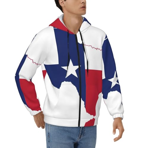 Sweat à capuche Texas homme ajustable zippé veste confort thermique