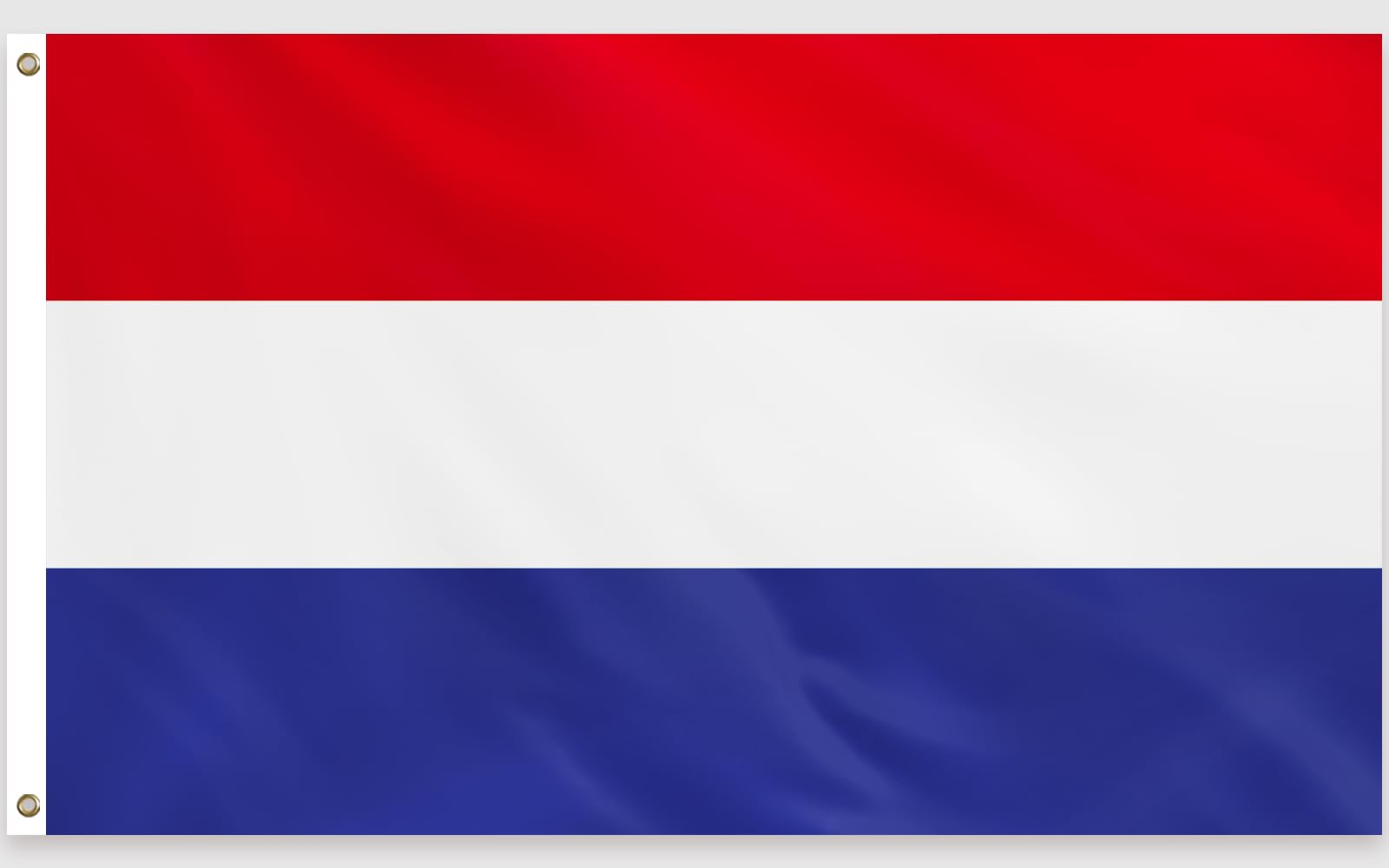 PartyYaa Netherlands Flag, 5ft x 3ft Nederland Flag for Party Decoration Single Side with 2 Brass Eyelets, Waterproof