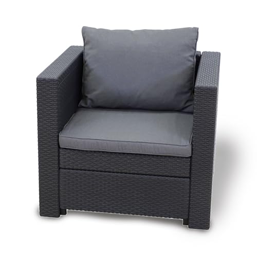 Keter Riviera/Provence Premium Panama Sessel anthrazit mit Kissen anthrazit