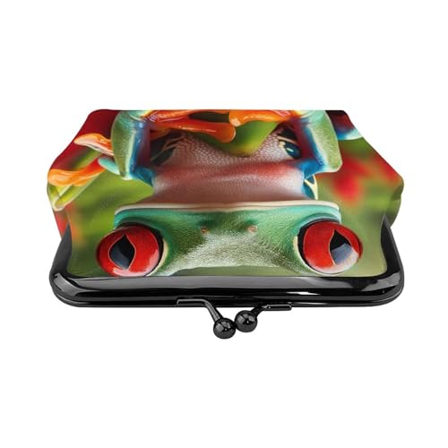 Pu Leather Buckle Coin Purse Puerto-Rico-Tree-Frog Girls Kiss-Lock Change Purse Wallets2