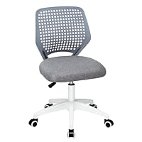 ROYALJOBO DECK CHAIR Home Computer Office Desk Chair, Ergonomic Low-Back Mesh Rolling Work Swivel Chairs with Wheels, Armless Comfortable Seat Lumbar Support for Home, Bedroom, Study, Child,Adults