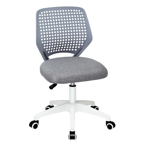 ROYALJOBO DECK CHAIR Home Computer Office Desk Chair, Ergonomic Low-Back Mesh Rolling Work Swivel Chairs with Wheels, Armless Comfortable Seat Lumbar Support for Home, Bedroom, Study, Child,Adults