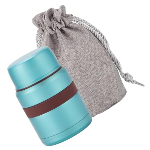 KIXZSAZ Pentola per brasato sottovuoto da 350 ml in acciaio inossidabile 304 per bere la cena, la cucina di casa, bottiglia portatile da viaggio isolata, Blu