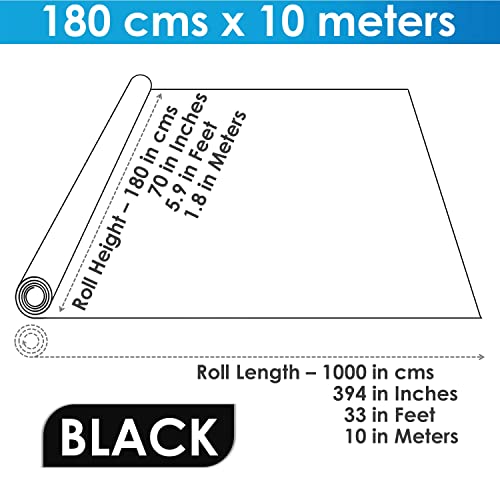 Image of Classic Mosquito Net 120 GSM Fiberglass Windows Mosquito Net Roll. DIY Cut to Any Size, for Small & Big Windows. Highly Durable and Best in Class (Size 180cms*10meter, Color: Black)