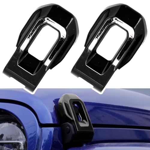 BARONG for Jeep Wrangler JL JLU Unlimited Sport Sahara Freedom Rubicon 2018-2024 for Gladiator JT 2-Door and 4-Door 2020-2024 Accessories Hood Latch Lock Catch Brackets Cover?Black?