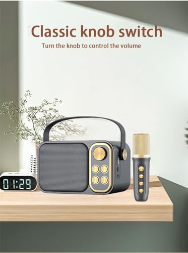Image of Wireless Karaoke Speaker with Microphone for Adults /Kids, Portable HIFI Bluetooth Speaker System Vocal Cut Supported for Home Party, Meeting, Wedding YS-103 (Black)