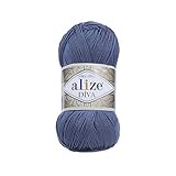 2 écheveaux de fil Alize Diva à effet soyeux 100% microfibre acrylique