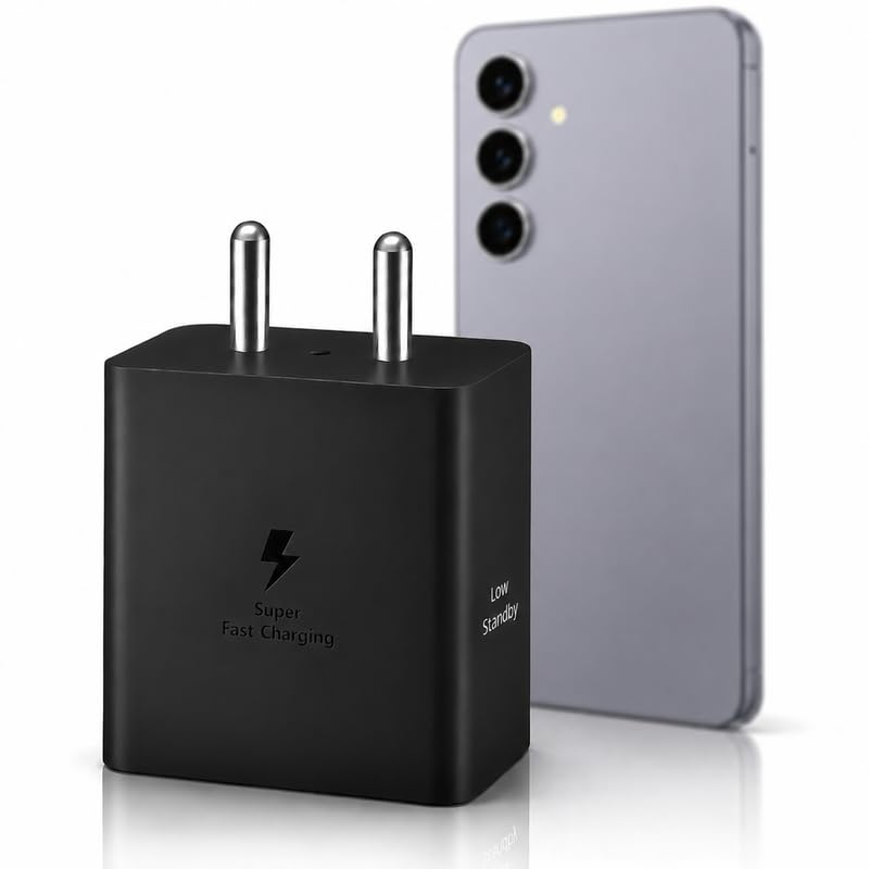 Image of 45W Super-Fast Type C Charging Adapter Compatible with Samsung Galaxy S25, S24, S23, S22, S21, S20, Z Fold, Z Flip, S11, S10, S9, S8 (FE| Ultra| Plus| Edge) Series | 45watt PD Quick Charger