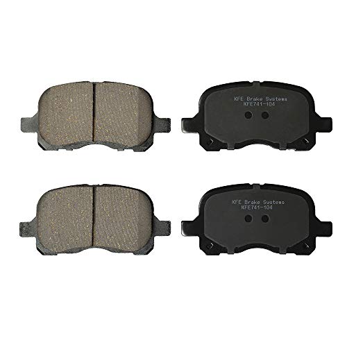 KFE KFE741-104 Ultra Quiet Advanced Premium Ceramic Brake Pad FRONT Set Compatible With: 1998-2002 Toyota Corolla; Chevrolet Prizm