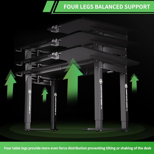 Klobel X-Win 63 Inches L-Shaped Electric Standing Desk, Dual Motor Height Adjustable Stand Up Corner Desk, Sit to Stand Workstation, Carbon Fiber Top