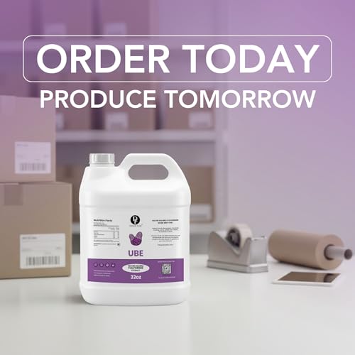 Image of Dolce Flav Clear Ube Flavoring 32 oz - Bulk Purple Yam Extract for Ice Cream Shops, Beverage Manufacturing & Foodservice
