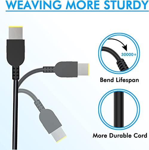 65W 45W ETL Listed Laptop Charger for Lenovo Thinkpad T440 T450 T460 T470 T470S T540P E560 E570 L470 X250 X270; X1 Carbon 2nd 3rd 4th; Ideapad Flex 2 3; Rectangle Mouth with Needle Power AC Adapter