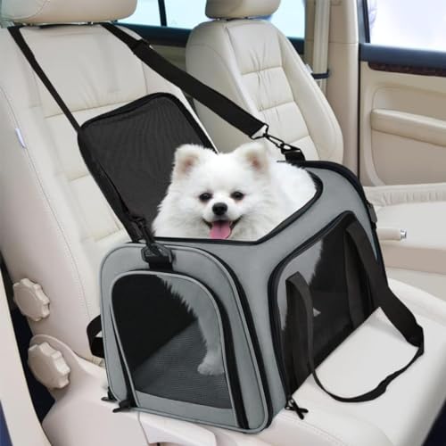 Bolsa de Transporte para Pet com Ventilação, 36 x 35 x 25 cm, Portátil para Avião, Ônibus e Carro (P