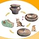 Leisuremix Magic Organ Cat Scratching Board 36cm lang, Katzenspielzeug Selbstbeschäftigung aus Pappe mit Glockenball für Katzen, Katzenzubehör Indoor