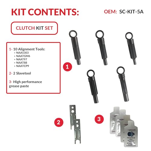 SOUTHEASTCLUTCH Transmission Clutch Alignment Tool Compatible 5 of The Most Popular Sizes to fit a Wide Range of aplications | 10, 14, 21, 23, 24, 28 splines - Thumbnail 2