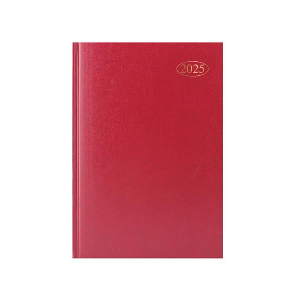 Sixstore 2025 Agenda A4 Día a página Agenda Color Fashion A4 DAP Agenda Día A Página Agenda de escritorio Marcador de cinta (rojo)