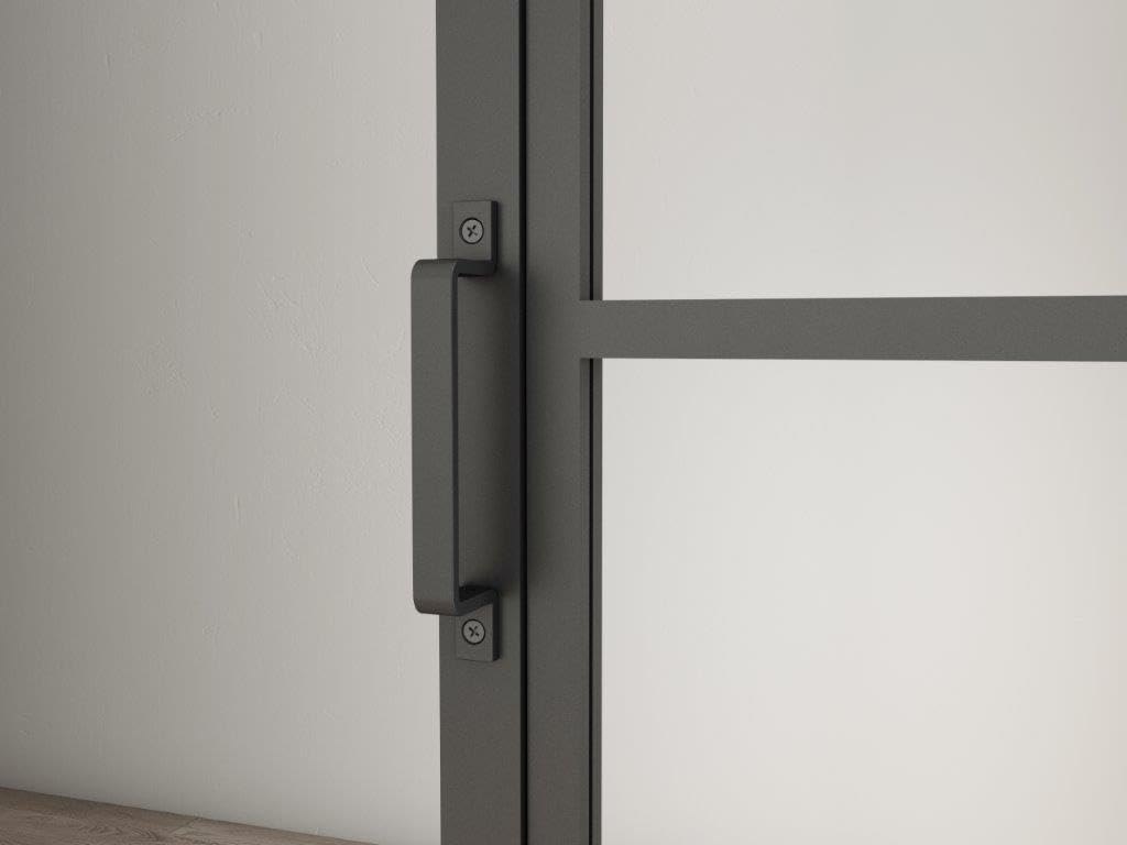 Schulte porte coulissante intérieure loft verre 102x220 cm noir softclose