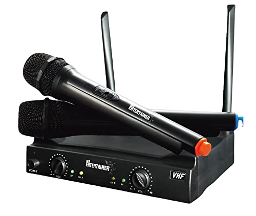 Mr Entertainer WY60D Dual Professional Wireless Microphone System. Perfect For Use With Karaoke Machines