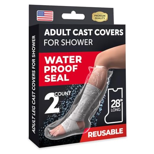 100% Waterproof Cast Cover Leg -【Watertight Seal】- Reusable 2 pk Cast Protector for Shower Leg Adult Knee, Ankle, Foot - Half Leg Covers