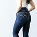 Kimes Ranch Women's Jennifer Ultra-High Rise Wide Flare Dark Wash Blue Jeans, 8-34
