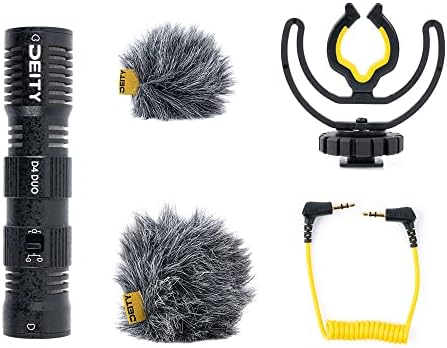 Deity V-Mic D4 Duo Microphone Dual Capsule Microphone On-Camera Portable Microphone for Interview Vlog Compatible with Pocket Cam DSLR Camera Smartphone