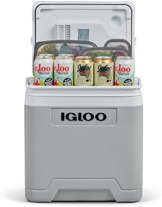 Bild 4 - IGLOO IE27 DC elektrische Kühlbox, 26 Liter, Mini-Kühlschrank 12V für Auto, Boot und Freizeit, grau