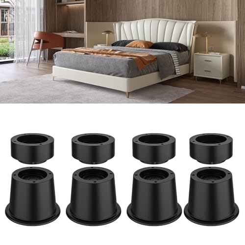 Elevadores de muebles de goma para levantar camas pesadas sin dañar el suelo 3