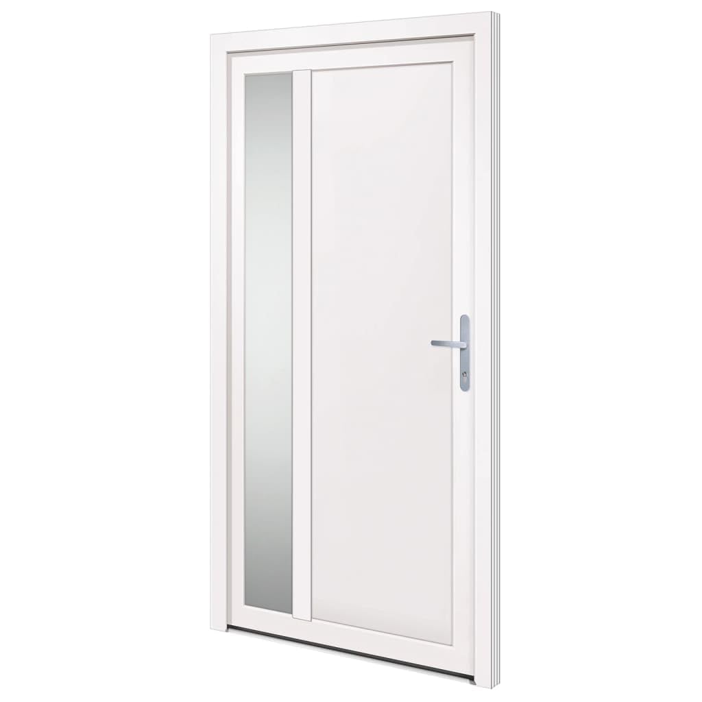 vidaXL Porta d'Ingresso Bianca in PVC 108x208 cm - Porta Entrata