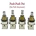 Dopro Guitar Bass Push Push Pot(No Pull Anymore) Audio Taper Guitar Potentiometer Pots with USA/Imperial Brass Shaft A500K