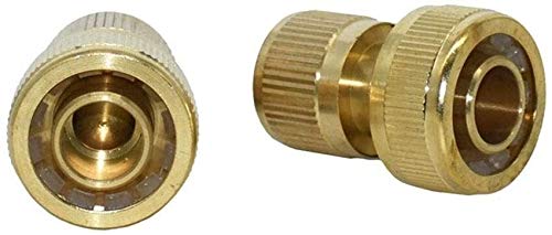Raccordi filettati 1 pz 3/4 "Connettore rapido per tubo in ottone Waterstop, Rubinetto da giardino Connettore per tubo da 20 mm Adattatore in rame, Convertitore per rubinetto per irrigazione da giar