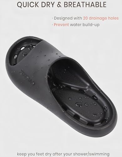 Image of XIXITIAO Shower Shoes Women Men Non Slip,Quick Drying Shower Shoes with Holes,Slippers for Bathroom,College Dorm,Gym,Travel,and Hospital,Soft EVA,Lightweight,Anti Slip,Toe Protection